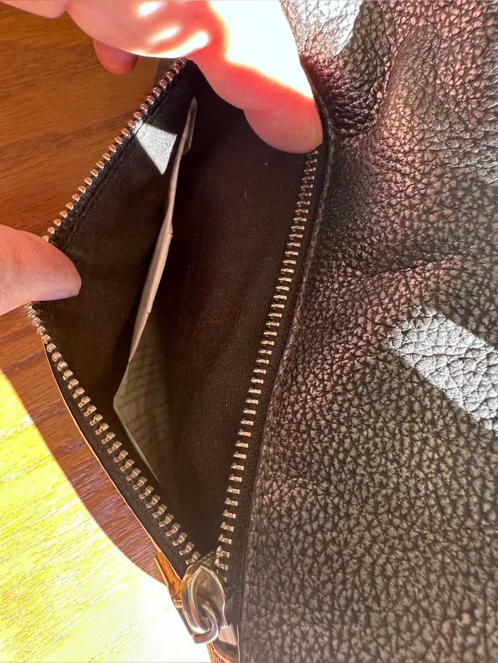 Coach Black Pebbled Leather Shoulder Bag with Silver Hardware